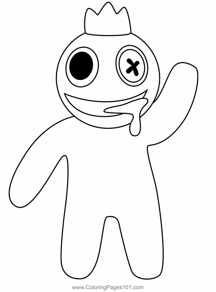 Радужные друзья раскраска для детей распечатать бесплатно Coloring Rainbow Friends Coloring Pages: All Five Friends Roblox YouTube