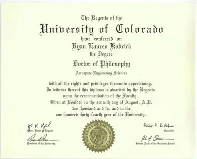 Doctor of philosophy degree