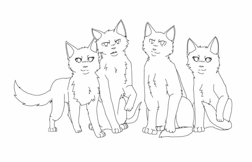 Коты воители 4. Коты воители лайны семья. коты воители 4 кота лайны. лайн семья котов воителей. коты воители команда лайны.