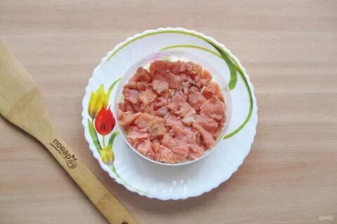 Салат из копченой горбуши холодного