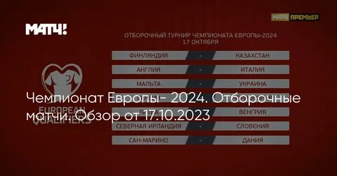 Отборочные матчи на чемпионате европы 2024