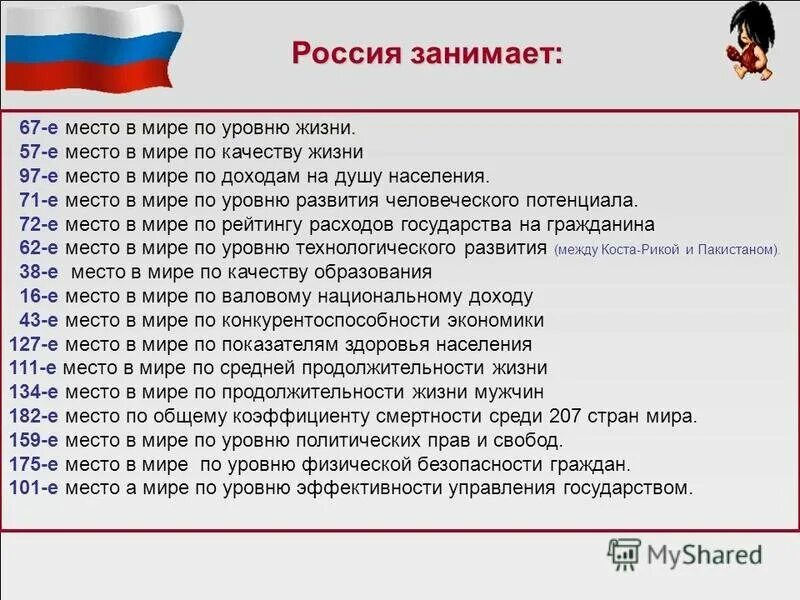 Россия жизненный уровень