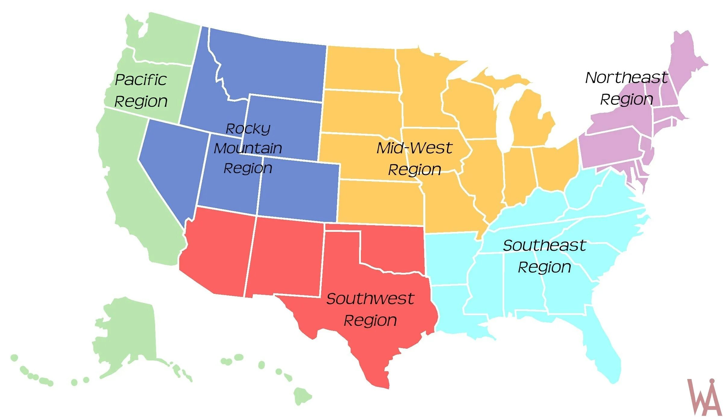 Lower regions. Регионы США на карте. Районы США. США регионы и штаты. Региональное деление США.