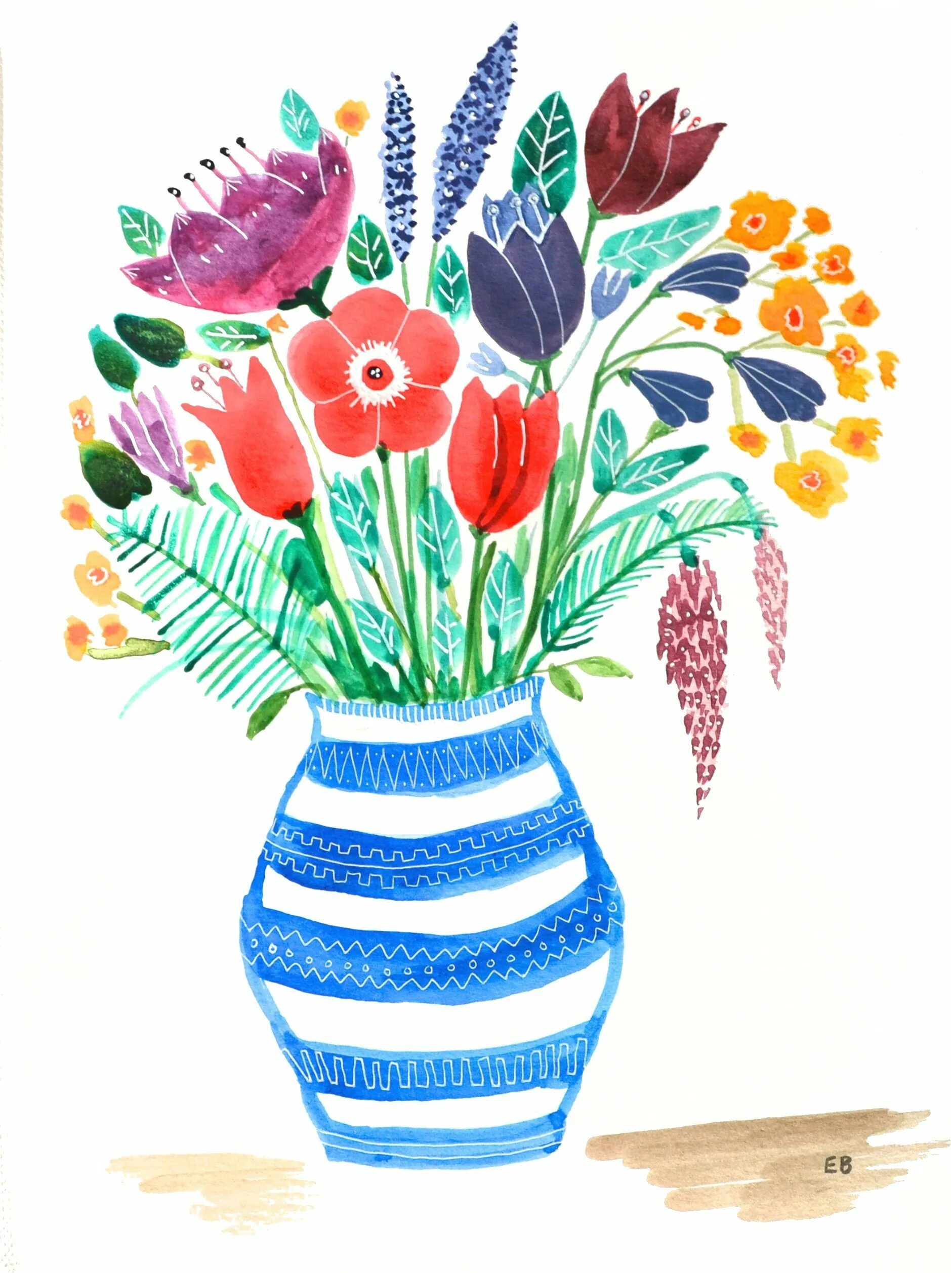 Декоративное рисование цветы. Рисование ваза с цветами. Букет цветов рисунок красками. Рисование для детей ваза с цветами. Весенний букет изо