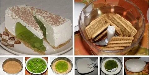 Торт из печенья без выпечки с желатином