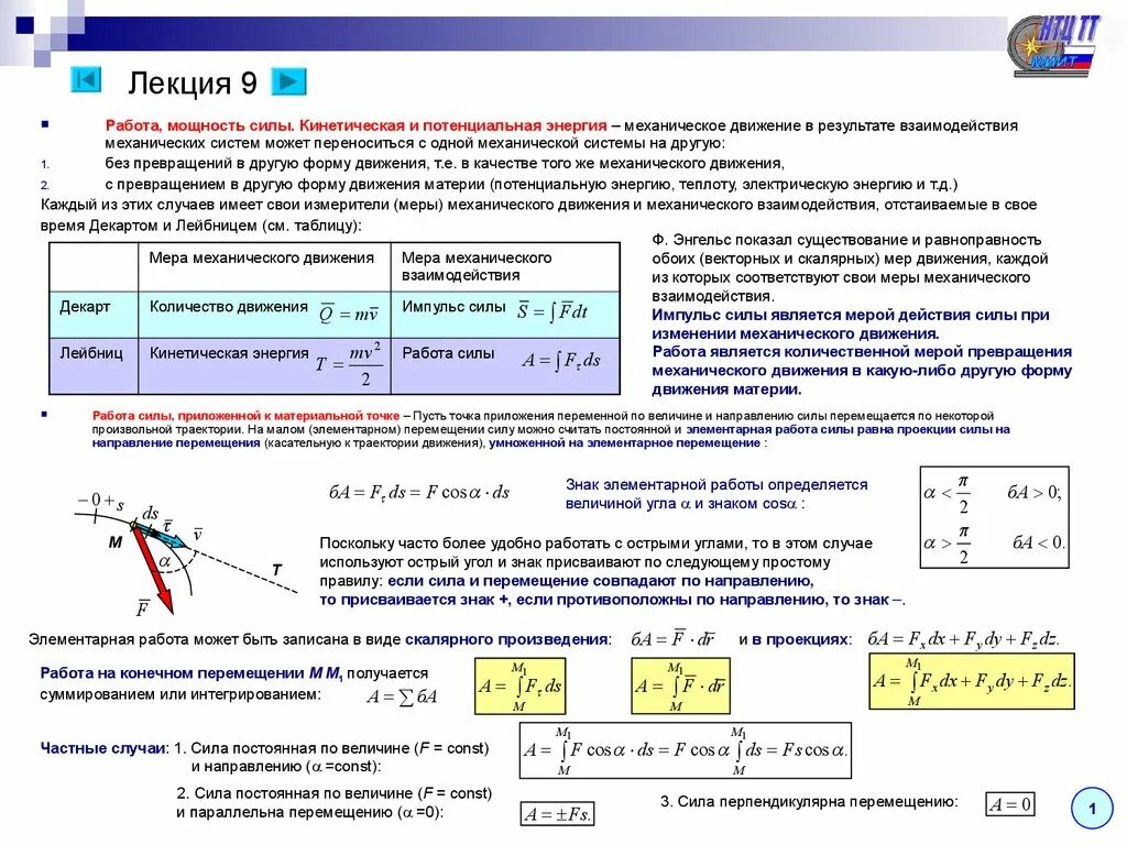 Система сил с1 теоретическая механика. Мощность силы теоретическая механика. Работа силы теоретическая механика динамика. Работа. Энергия. Мощность. Кинетическая и потенциальная энергия.. Мера скорости изменения энергии