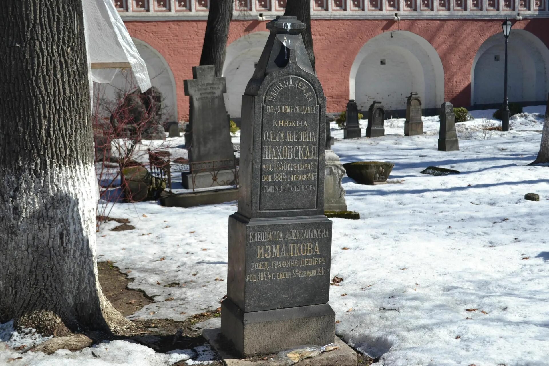 Некрополь Донского монастыря. Княгиня Шаховская памятник в Шаховской. Надгробие могилы княгини Шаховской.