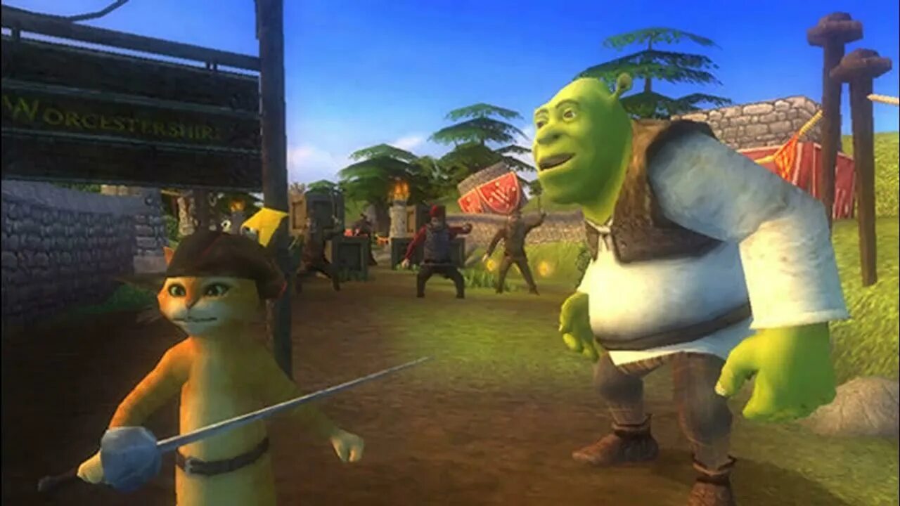 Включи глент играет в шрека. Шрек третий (игра). Шрек ps2. Shrek 3 игра. Шрек 2 на PLAYSTATION 2.