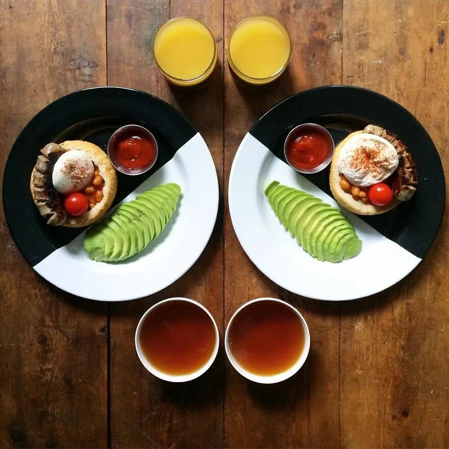 We made breakfast