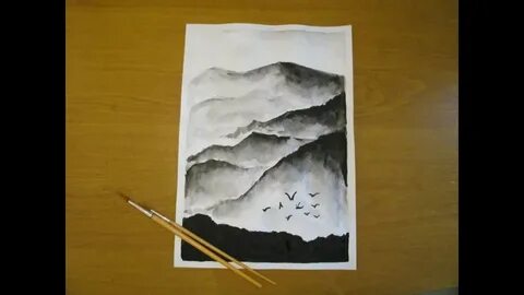 Рисовать гуашью черно белый