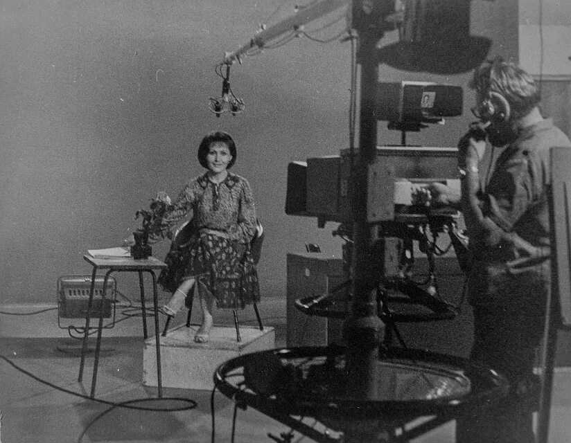 Центральная студия телевидения 1951. Студия телевидения 1989. Телестудия 60х годов.