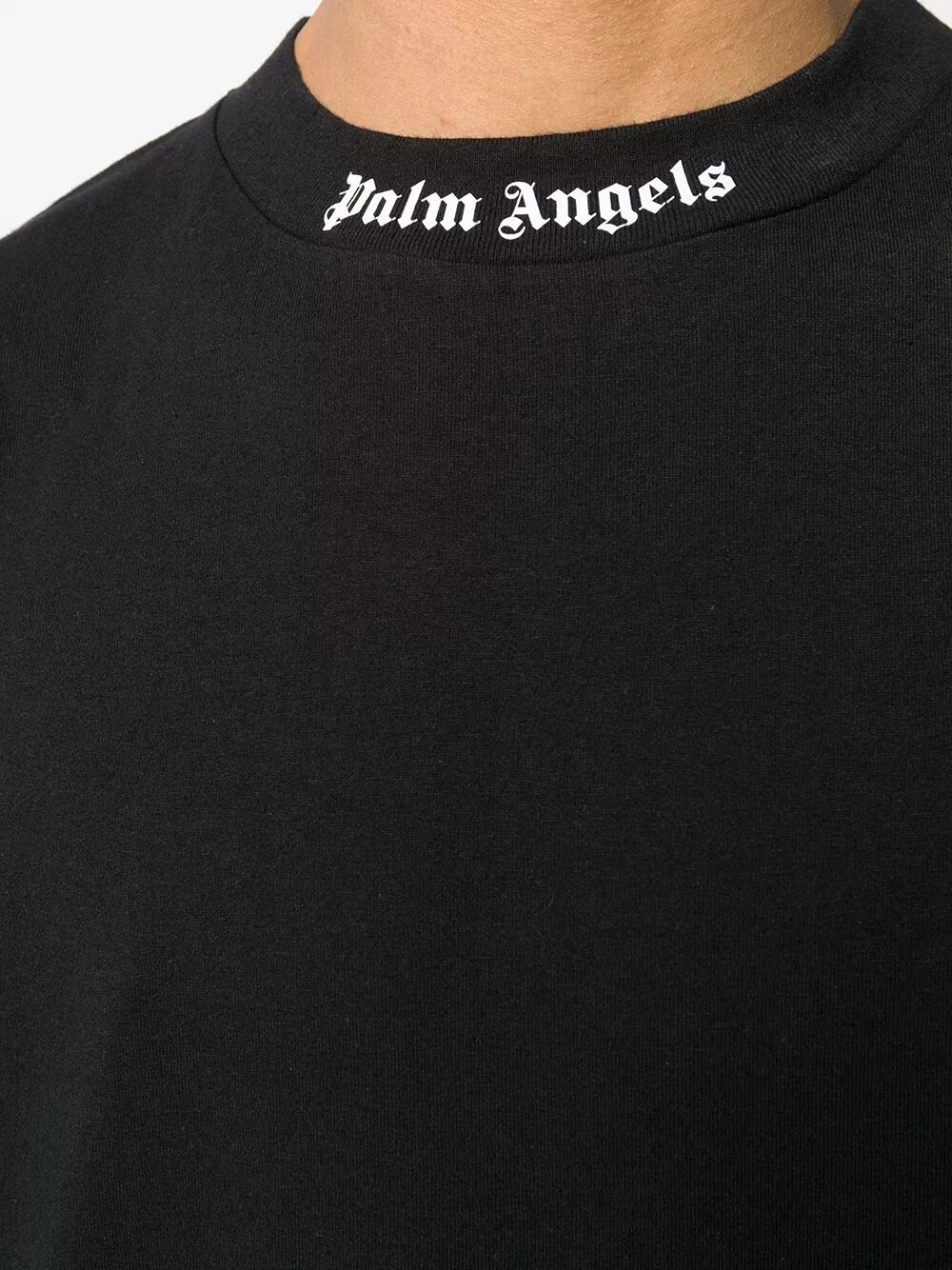 Футболка как у литвина. Бадлон Palm Angels. Майка Palm Angels мужская черная. Палм Энджелс лонгслив черный воротник. Водолазка Palm Angels.