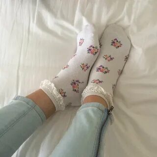 Feet in white socks