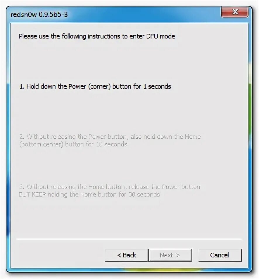 Hold down the power button. Hold down the power button