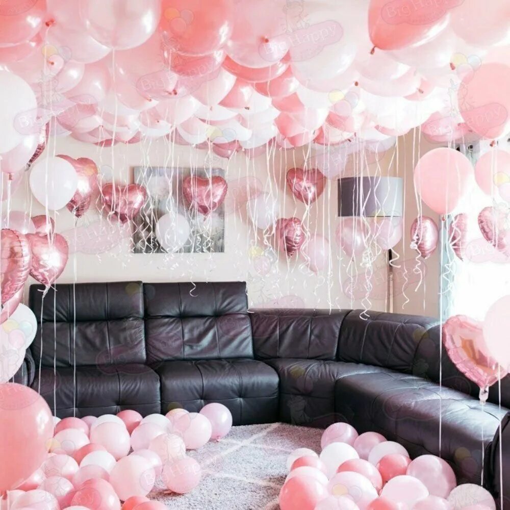 Воздушные шарики в комнате. Украшение шарами. Украсить комнату шарами. Комната с шарами. Украшение дня рождения шарами.
