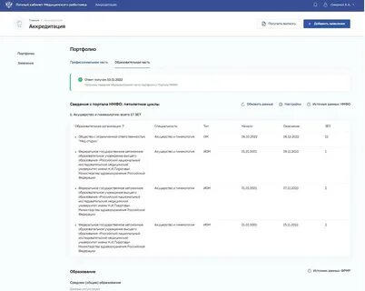 Подача заявки на аккредитацию