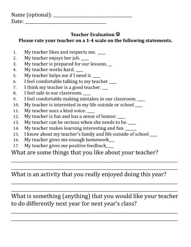 Teacher statement. School discipline worksheets. teacher self evaluation after the lesson. teacher and student evaluation. name: class: teacher date.