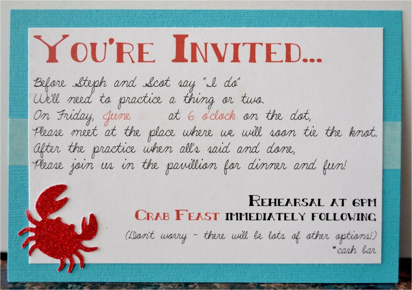 We would like to invite you. Dinner Invitation. Invitation for dinner. We invite you to dinner. Funny Invitation.