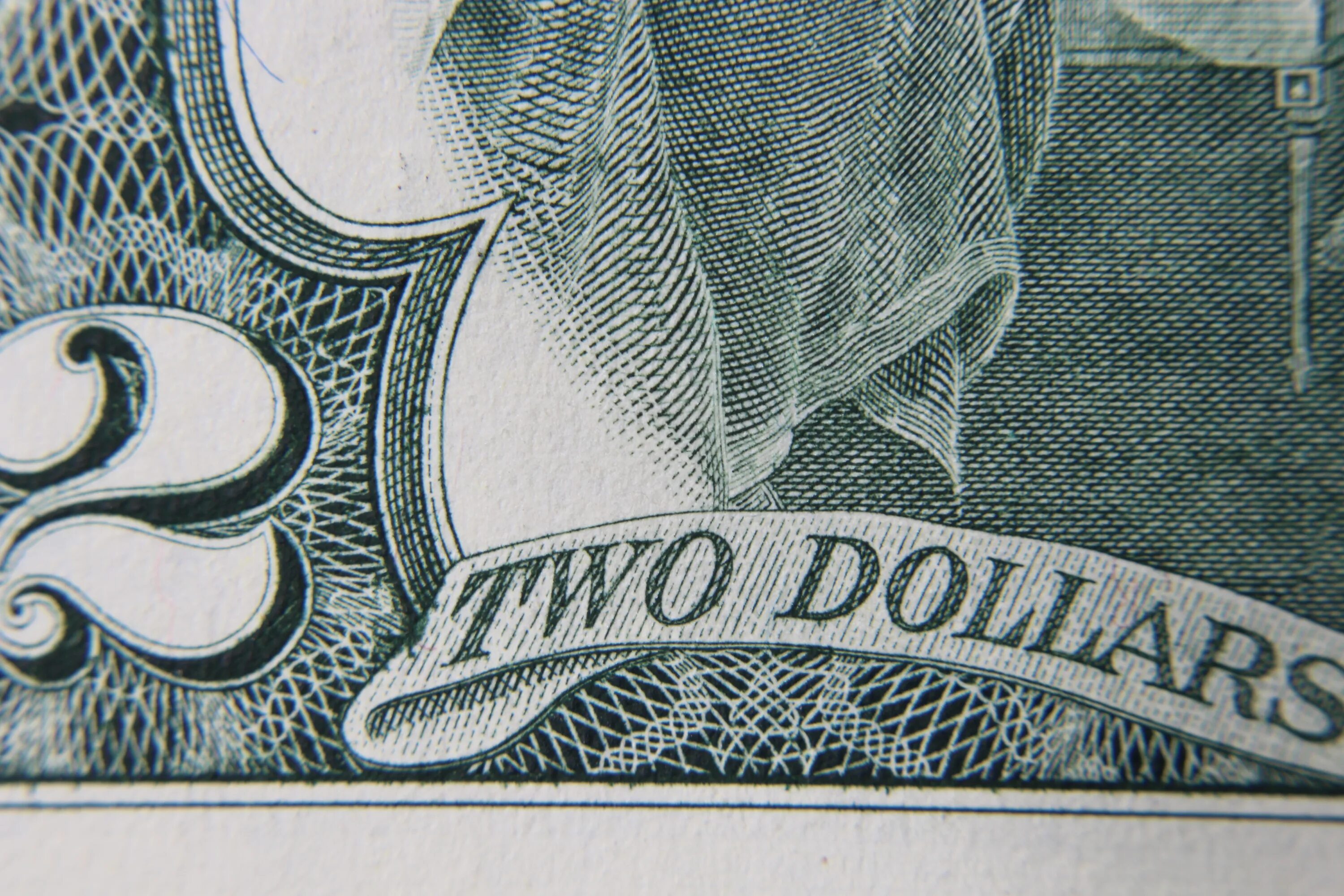 1/2 Доллара. Двухдолларовая банкнота США. Two Dollar Bill. Jefferson банкнота.