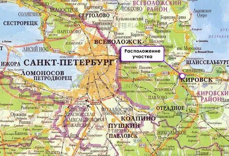 Кировск ленинградская карта