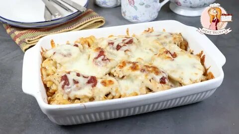 Запеканка из макарон и куриного филе