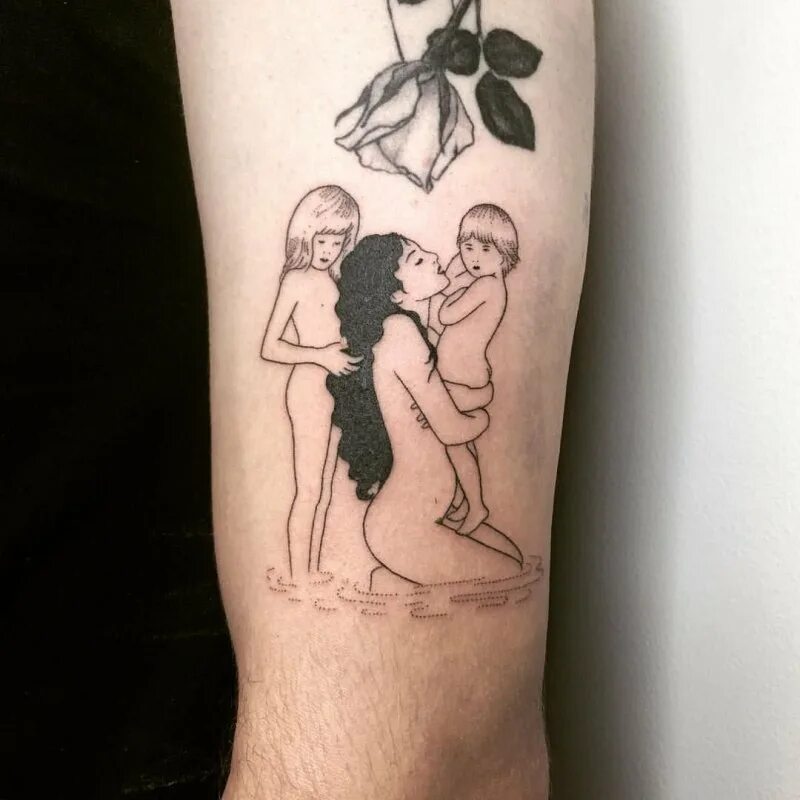 татуировки посвященные детям. идеи для семейного тату. тату на рождение ребенка. тату папа. тату двое сыновей.