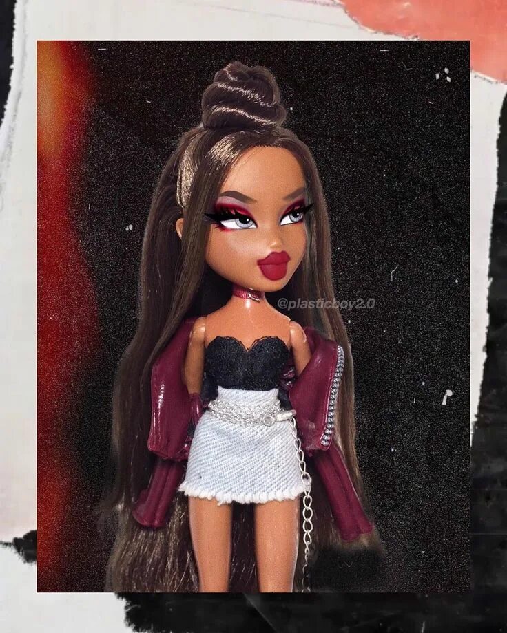 Bratz doll Brown hair green hazel eyes aesthetic Capelli marroni, Castane, Occhi