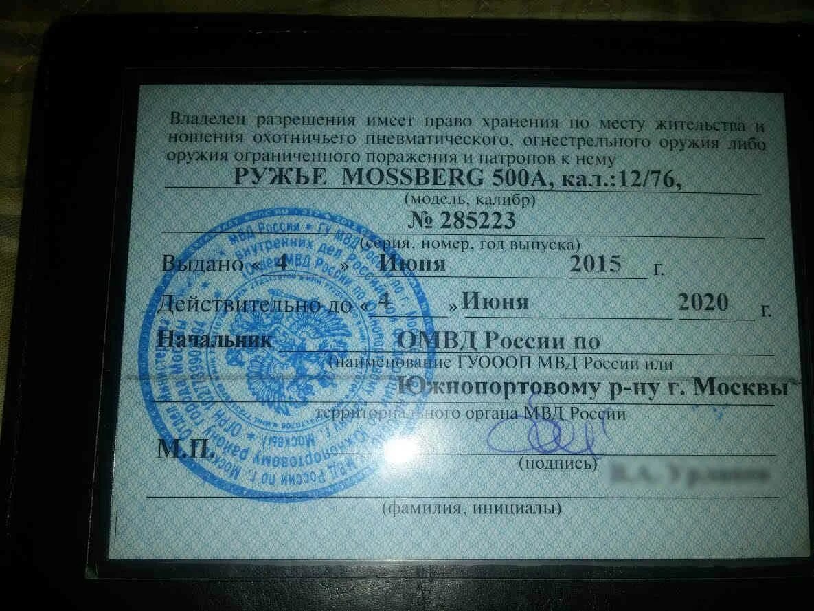 Как выглядит разрешение. Печать на разрешение на оружие. удостоверение на оружие. лицензия на хранение и ношение оружия.