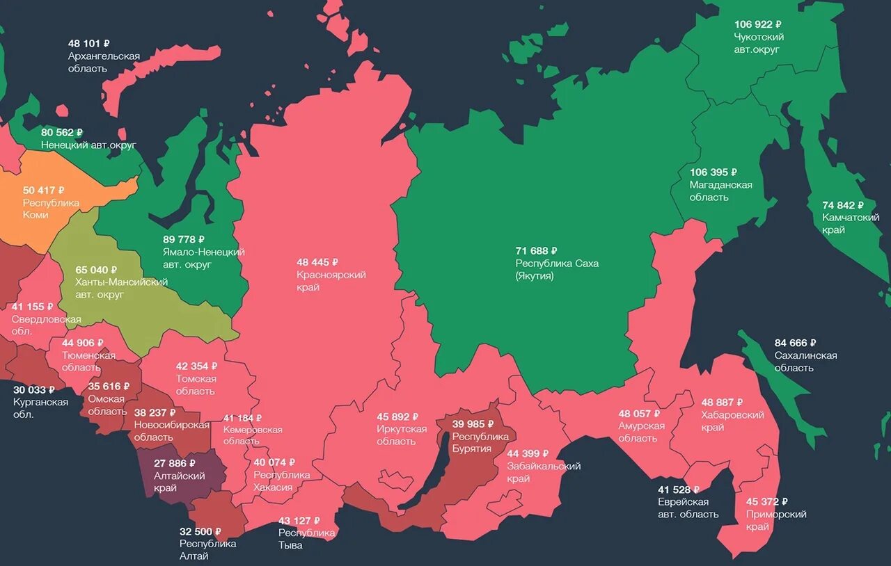 26 областей россии