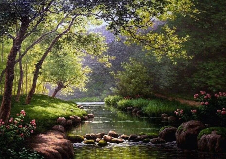 дмитрий лёвин - современный художник-пейзажист. мерфи и электра. амазонки темискиры dc. белозерск васькин бор. дмитрий левин деревенская живопись.