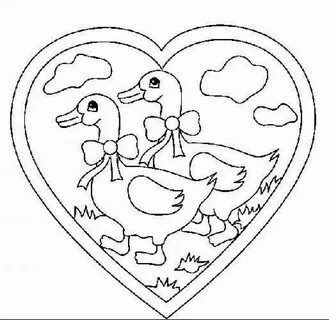 Раскраска гусь обнимусь