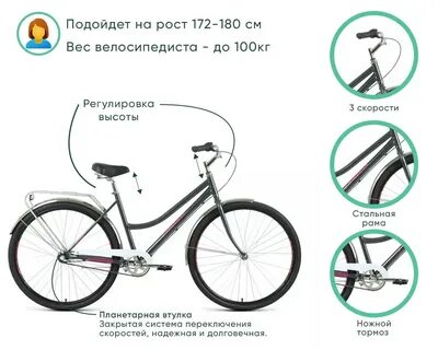 Велосипед форвард размеры