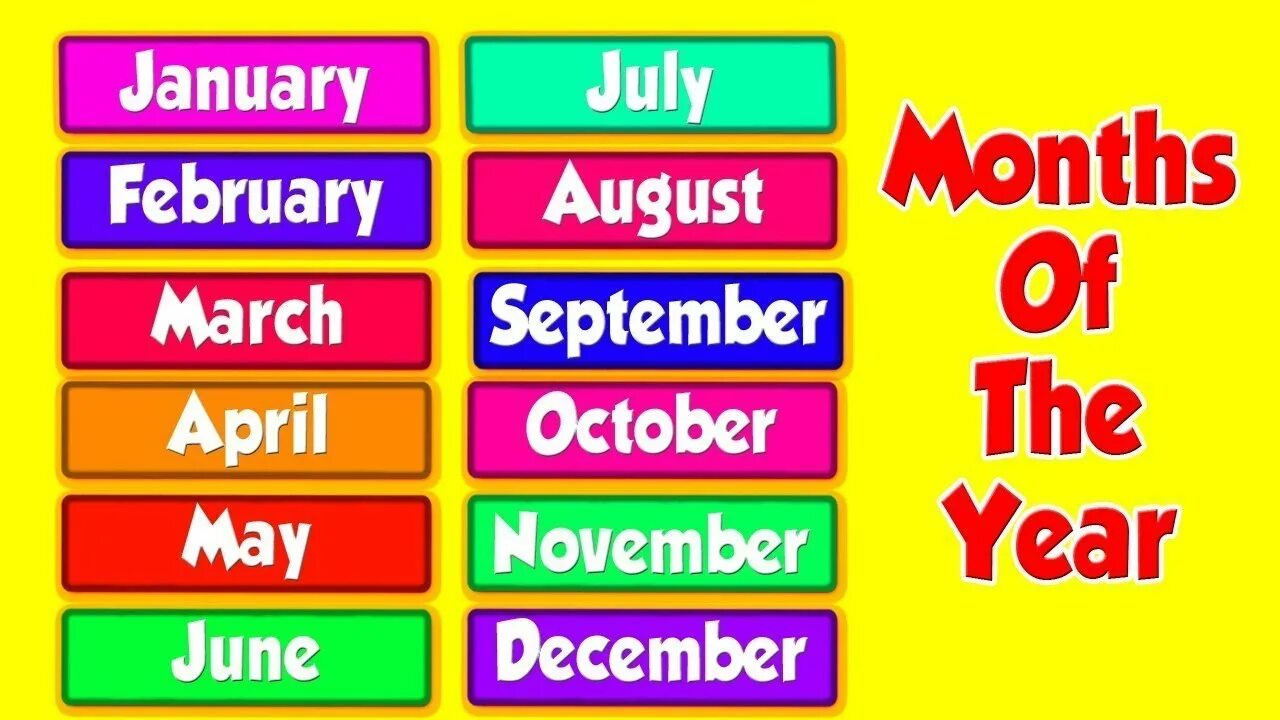 Months of the year for kids. Месяца на английском. Months of the year. Месяцы in English. Месяцы на английском для детей.