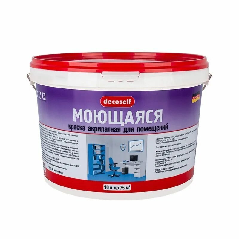 Краска моющаяся. Краска моющаяся pufas decoself. пуфас краска для стен и потолков decoself мороз 10л 15.7кг сп. краска пуфас интерьерная белая. краска моющаяся decoself 16.