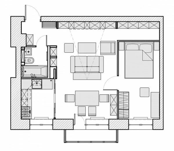 Купить 2-комнатную квартиру, 45 м² по адресу Новосибирск, Затулинский, улица Пет