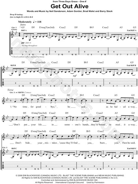 Three days grace get out. Get out alive three days grace. three days grace гитары. three days аккорды. get out alive tabs.
