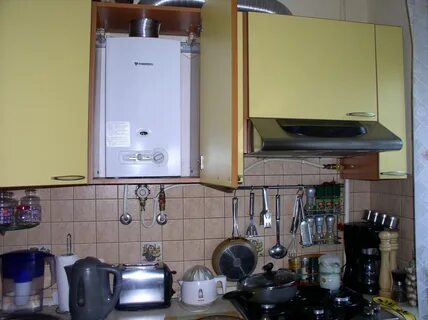 Установка газовых колонок на кухне