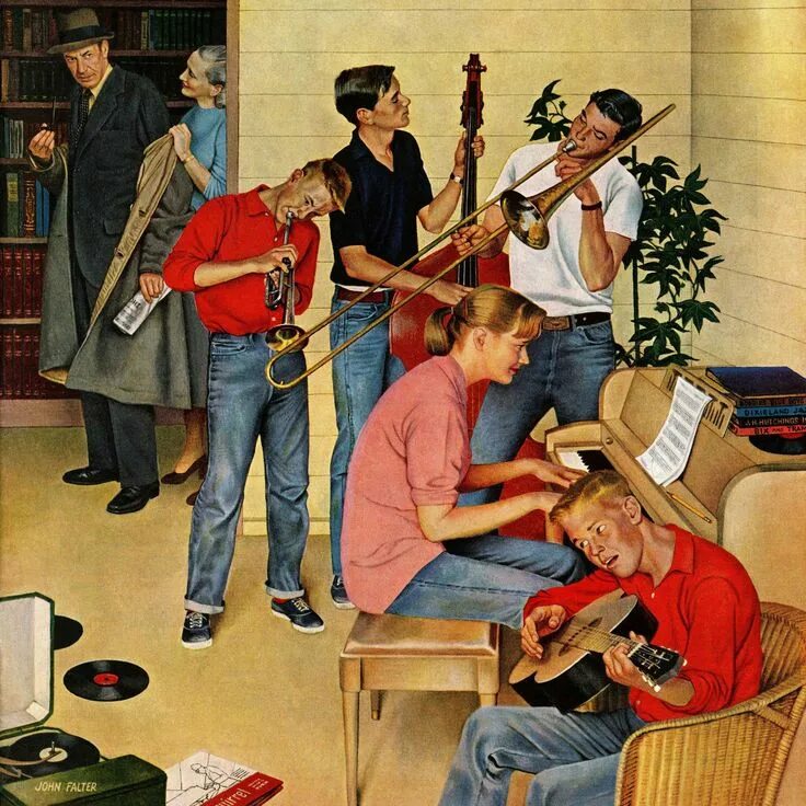 Художник John Philip Falter. John Philip Falter, 1910 - 1982. Johns saturday