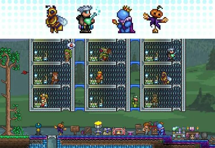 Система нипов террария. 4. Terraria 1. 4. Таблица нпс террария 1.