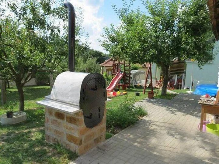 Печь из ванной. Помпейскаяпечьихчугунойваны. уличная печь из ванны. печь из чугунной ванной.