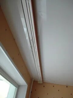 Скрытый монтаж карниза под натяжной