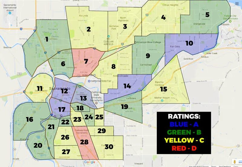 Улицы прикрепленные к школам. Районы Сакраменто. Сакраменто на карте. Районы Сакраменто хорошие. Плохие районы в Сакраменто.