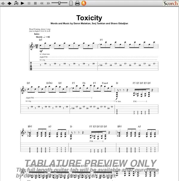 System of a down toxicity текст. Toxicity Ноты. System of a down Toxicity табы. Toxicity на гитаре табы. System of a down Toxicity табы для гитары.