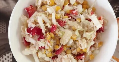Пекинская капуста ананас курица кукуруза