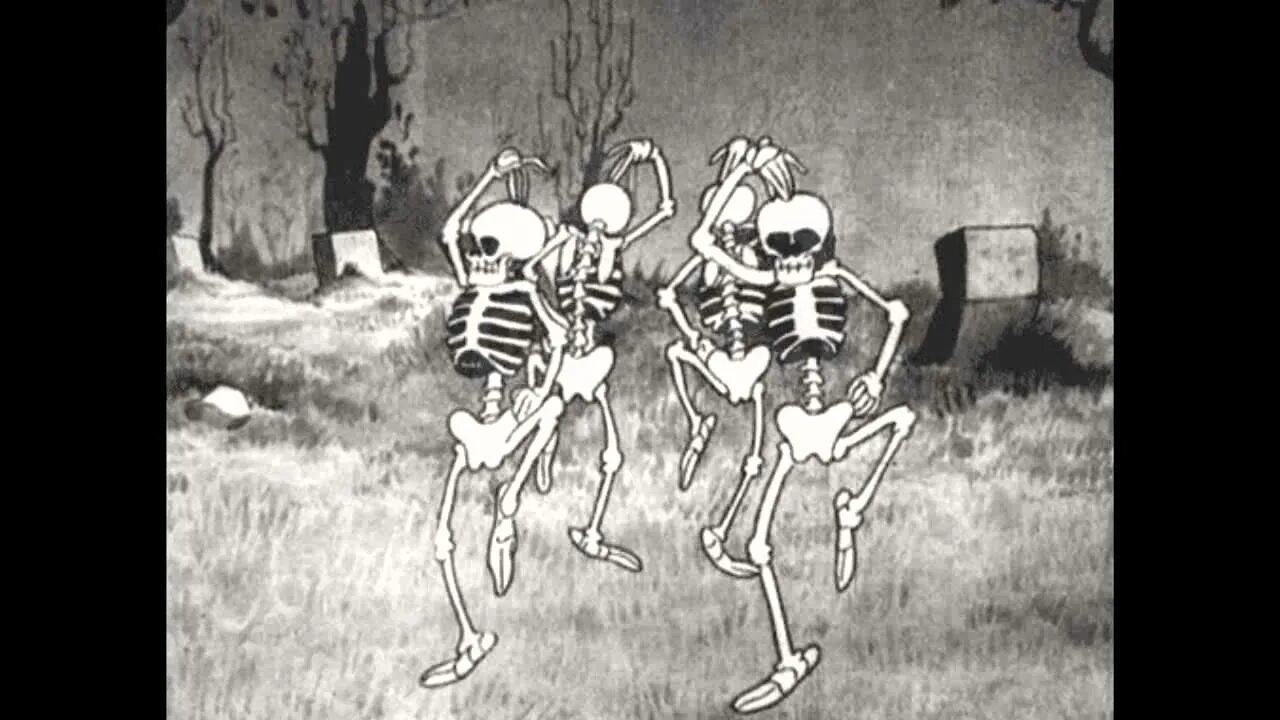 Пляска скелетов Уолт Дисней 1929. Уолт Дисней Танцующие скелеты. Spooky scary remix