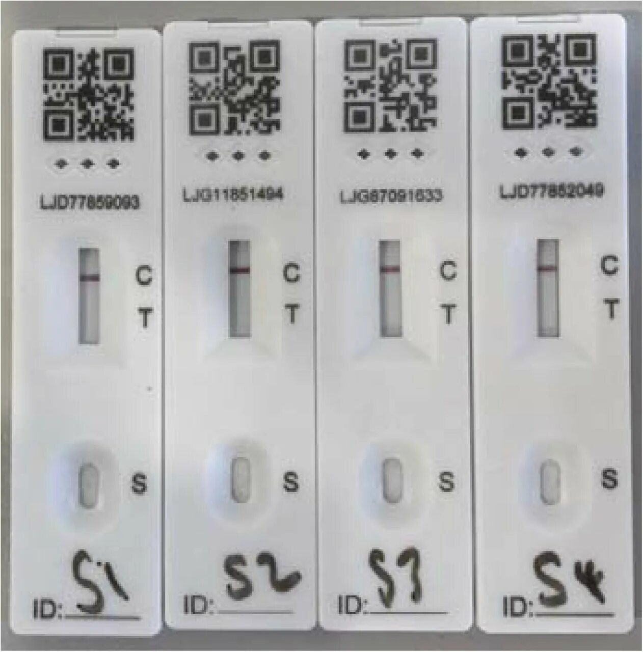 Positive lateral Flow Test. Device result