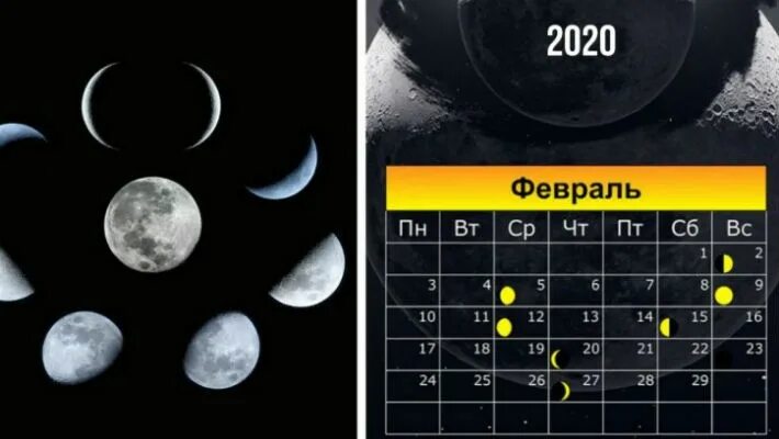 Луна убывает февраль 2024