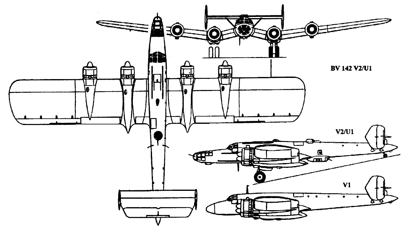 Б 2г 38. Блом унд Фосс BV 142. BV 142 самолет. Блом унд Фосс BV 142 чертежи. Бломм Фосс 141 чертежи.