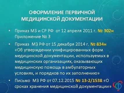 Основная документация стационара
