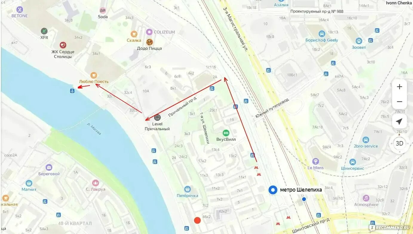 Карта речного трамвая москва